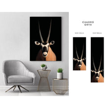 Load image into Gallery viewer, cuadro decorativo, decoración, sala, estudio, habitación, animal, oryx
