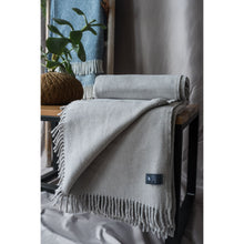 Load image into Gallery viewer, Throw Plain Gris Claro - Throw  manta cobija decoracion pie de cama cubre sofa
